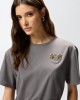Pinko Strepitoso T-shirt Love Birds Jewel Detail Grey Μπλούζα