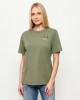 Pinko Strepitoso T-shirt Love Birds Jewel Detail Green Μπλούζα