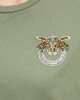 Pinko Strepitoso T-shirt Love Birds Jewel Detail Green Μπλούζα