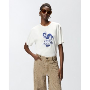 Pinko Strepitoso Colada mermaid T-shirt White Μπλούζα