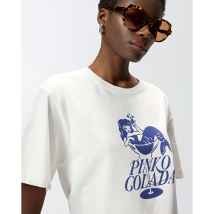 Pinko Strepitoso Colada mermaid T-shirt White Μπλούζα