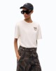Pinko Strepitoso T-shirt Love Birds Jewel Detail Beige Μπλούζα