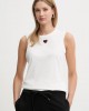 Pinko Casimiro Heart Tank Top White Μπλούζα