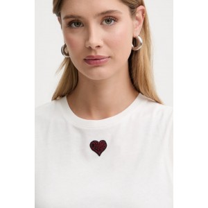 Pinko Casimiro Heart Tank Top White Μπλούζα