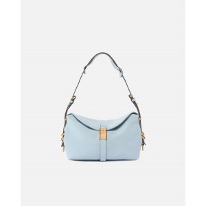 Pinko Saddle Suede Small Shoulder Bag Light Blue Τσάντα Ώμου