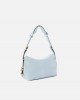 Pinko Saddle Suede Small Shoulder Bag Light Blue Τσάντα Ώμου