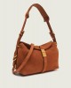 Pinko Saddle Suede Small Brown Τσάντα Ώμου