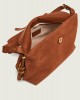 Pinko Saddle Suede Small Brown Τσάντα Ώμου