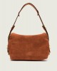 Pinko Saddle Suede Small Brown Τσάντα Ώμου