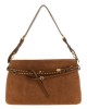 Pinko Belt Bag Big Large In Suede Brown Τσάντα Ώμου