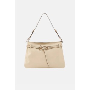 Pinko Belt Bag Big Large Leather Beige Τσάντα Ώμου