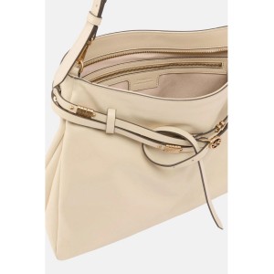 Pinko Belt Bag Big Large Leather Beige Τσάντα Ώμου