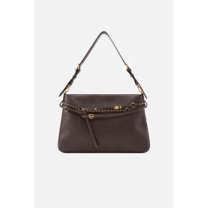 Pinko Belt Bag Big Large Leather Brown Τσάντα Ώμου