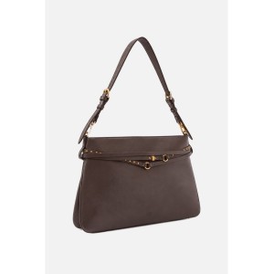 Pinko Belt Bag Big Large Leather Brown Τσάντα Ώμου