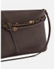 Pinko Belt Bag Big Large Leather Brown Τσάντα Ώμου