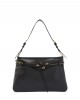 Pinko Belt Bag Big Large Leather Black Τσάντα Ώμου