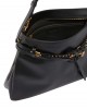 Pinko Belt Bag Big Large Leather Black Τσάντα Ώμου