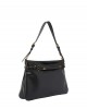 Pinko Belt Bag Big Large Leather Black Τσάντα Ώμου