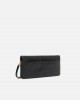 Pinko Love Bag Click Soft Horizontal Medium Crossbody Clutch Leather Black Τσάντα Ώμου
