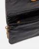 Pinko Click Soft Horizontal Mini Crossbody Clutch Black Shine Leather Τσάντα
