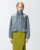 Pinko Babette Blouson Jacket With All-over Micro Studs Grey Τζάκετ