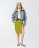 Pinko Babette Blouson Jacket With All-over Micro Studs Grey Τζάκετ