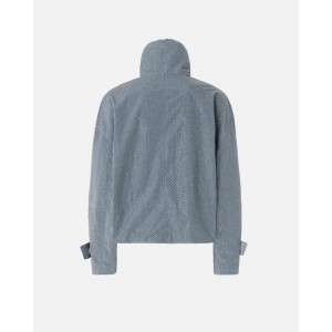 Pinko Babette Blouson Jacket All-over Micro Studs Grey Τζάκετ