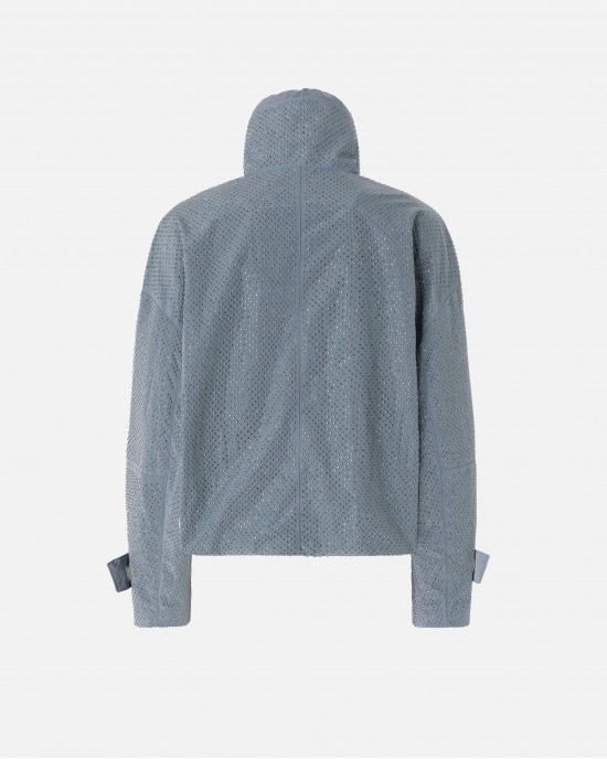 Pinko Babette Blouson Jacket With All-over Micro Studs Grey Τζάκετ