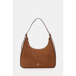 Pinko Miss Pinko Classic Suede Brown Τσάντα