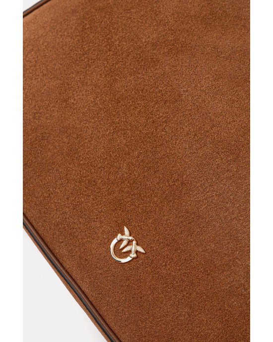 Pinko Miss Pinko Classic Suede Brown Τσάντα