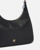 Pinko Miss Pinko Medium Hobo Shoulder Shiny Leather Black Τσάντα