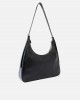 Pinko Miss Pinko Medium Hobo Shoulder Shiny Leather Black Τσάντα