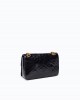 Pinko Love One Light Mini Chevron Leather Black Τσάντα Ώμου
