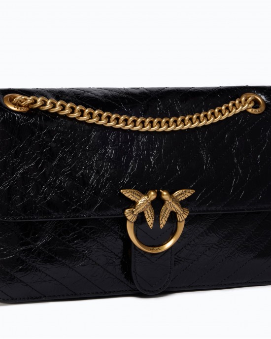 Pinko Love One Light Classic Black Τσάντα Ώμου