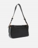 Pinko Love Bag Click Soft Horizontal Handle Medium Crossbody In Leather Black Τσάντα Ώμου