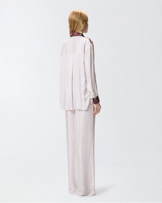 Pinko Cher With Tie Motif & Placed Print Πουκάμισο