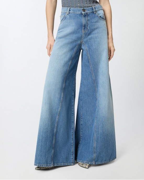 Pinko Winona Flared Jeans With Super Wide Leg Παντελόνι