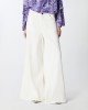 Pinko Super Wide-leg Jeans White Παντελόνι