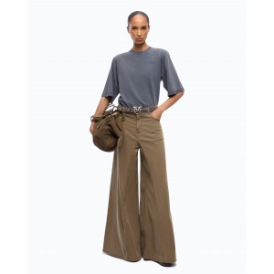 Pinko Winona Wide Leg Flared Gabardine Jeans Παντελόνι
