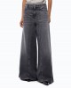 Pinko Winona Wide Leg Flared Black Denim Παντελόνι