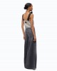 Pinko Winona Wide Leg Flared Black Denim Παντελόνι