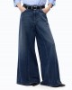 Pinko Winona Wide Leg Flared Blue Denim Παντελόνι
