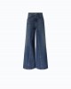 Pinko Winona Wide Leg Flared Blue Denim Παντελόνι