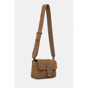Pinko Love One Slouchy Classic Medium Shoulder Suede Τσάντα