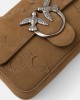 Pinko Love One Slouchy Classic Medium Shoulder Suede Τσάντα