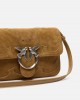 Pinko Mini Love Bag One Slouchy Small Shoulder In Suede With Inlays Τσάντα
