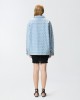 Pinko Pifferaio Overshirt Denim With Diamond & Rhinestone Motif Τζάκετ
