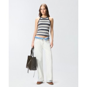 Pinko Wanda Waist Down Wide Leg Τζιν Παντελόνι