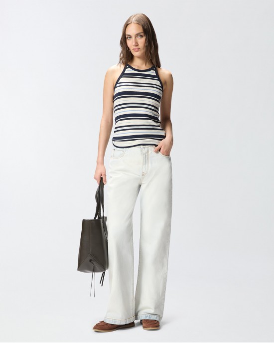 Pinko Wanda Waist Down Wide Leg Τζιν Παντελόνι