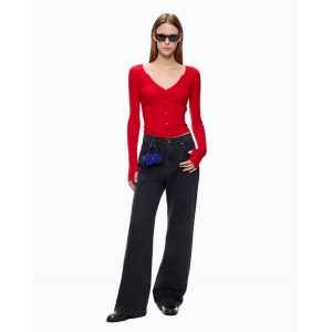 Pinko Wanda Waist Down Wide-leg With Two Ways To Wear Τζιν Παντελόνι